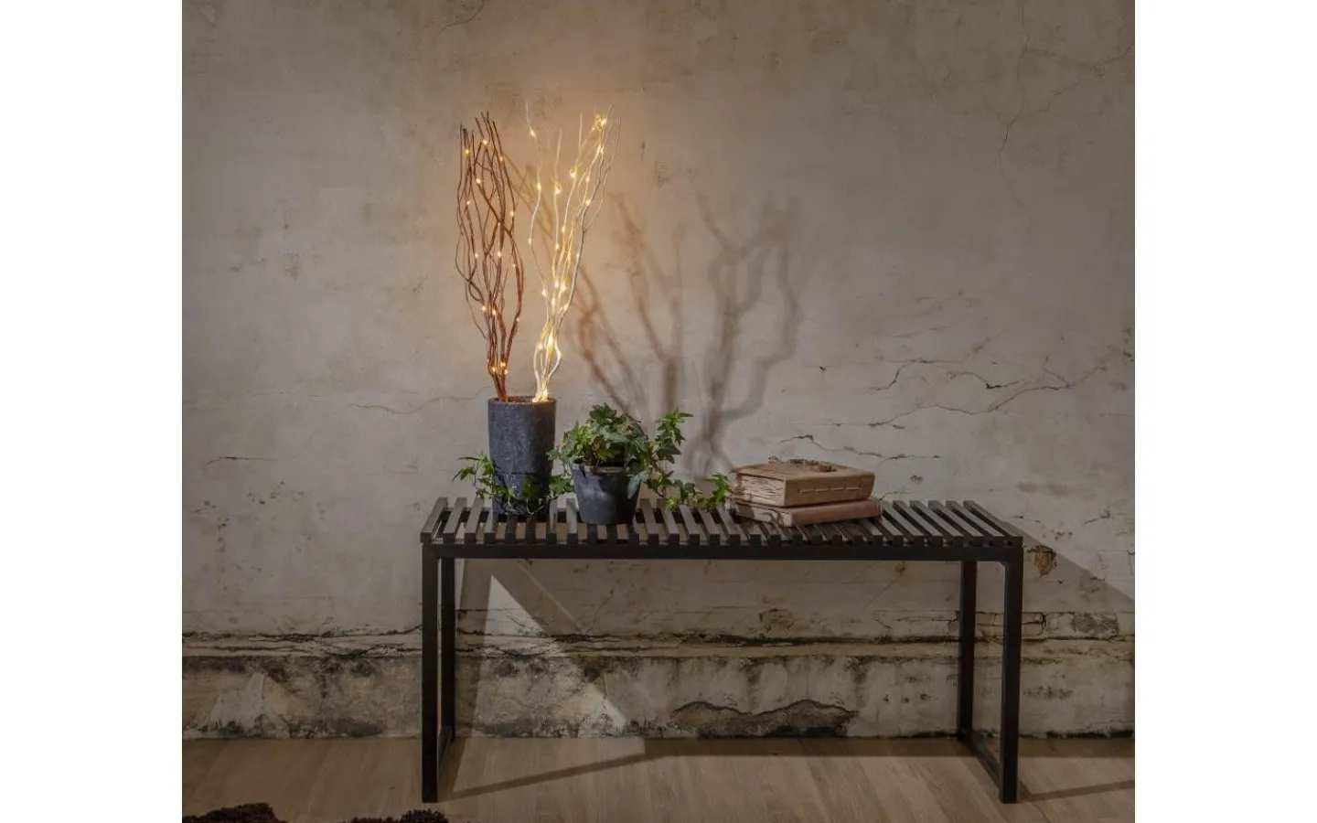 Star Trading Willow Dekorationskvist Dew Drop 60cm Vit* Inomhusdekorationer Batteri