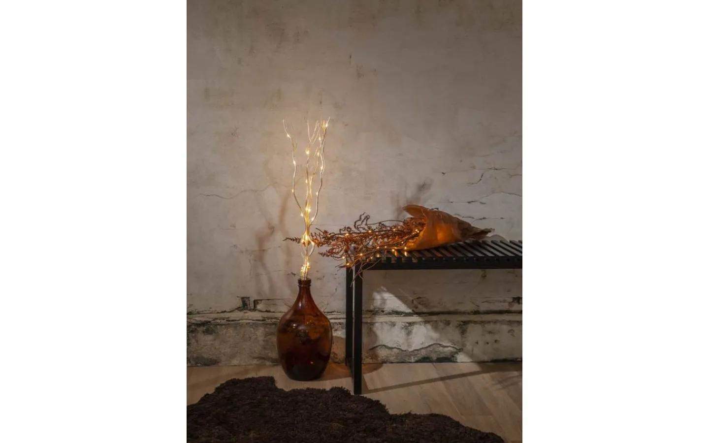 Star Trading Willow Dekorationskvist Dew Drop 60cm Vit* Inomhusdekorationer Batteri