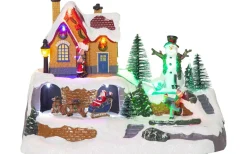 Winterville Batteridriven Julby 24cm Multifärgad