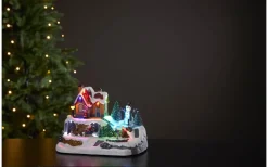 Winterville Batteridriven Julby 24cm Multifärgad