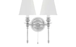 Lampetter<Karlskrona Lampfabrik Wivallius - Förnicklad / Brytare / Vitt fäste