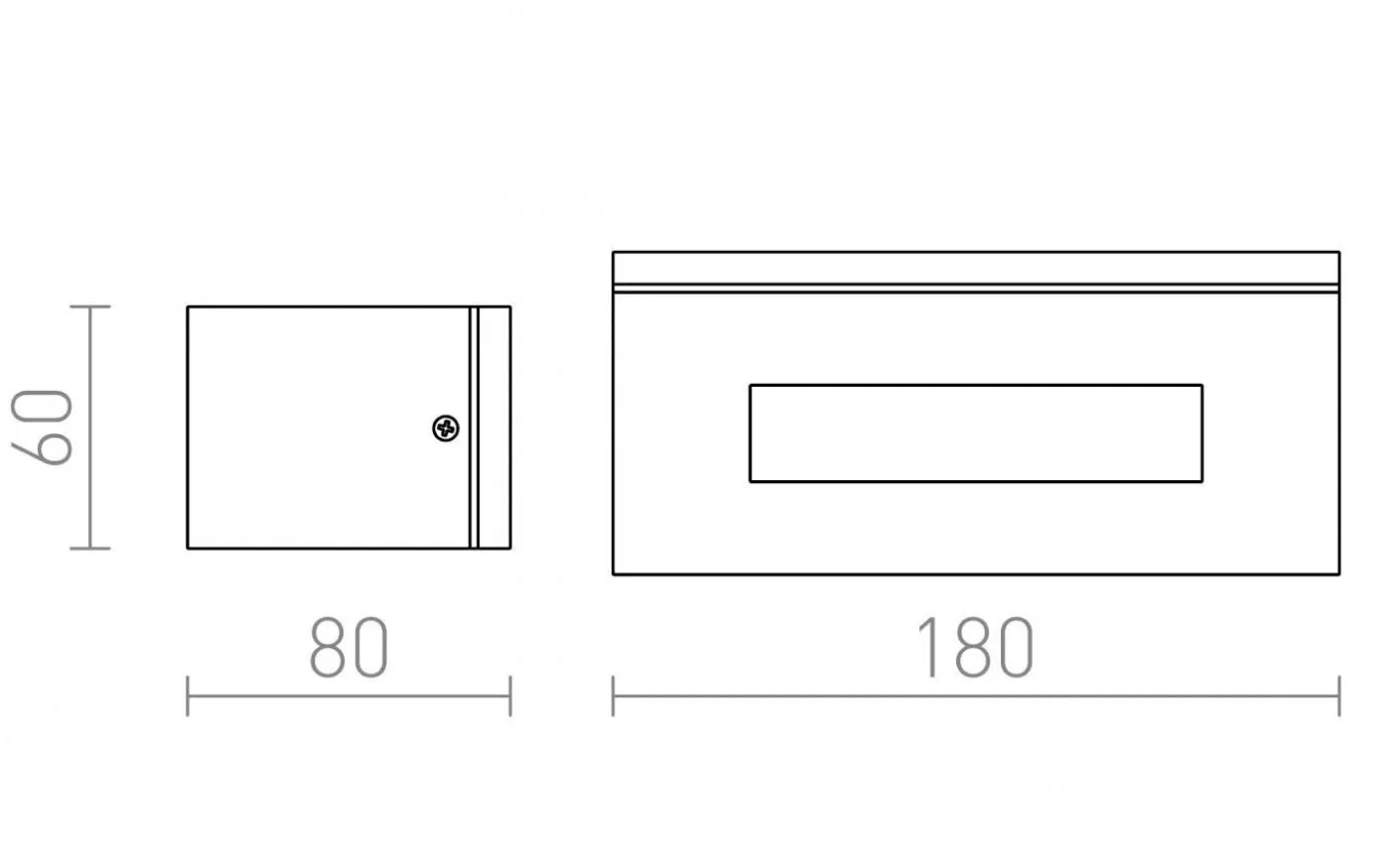 Woop Vägglampa Antracit R7s IP54