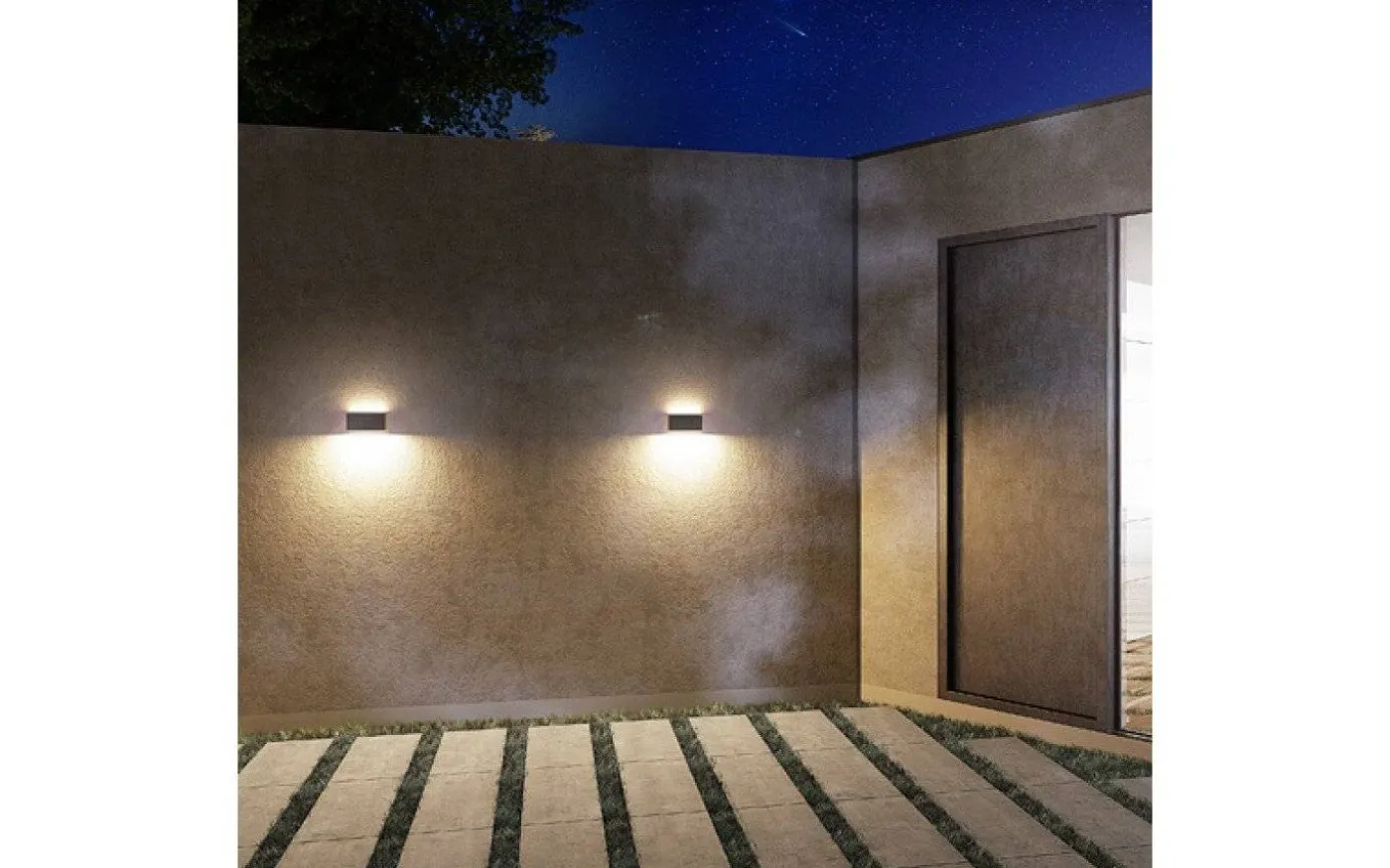 Woop Vägglampa Antracit R7s IP54