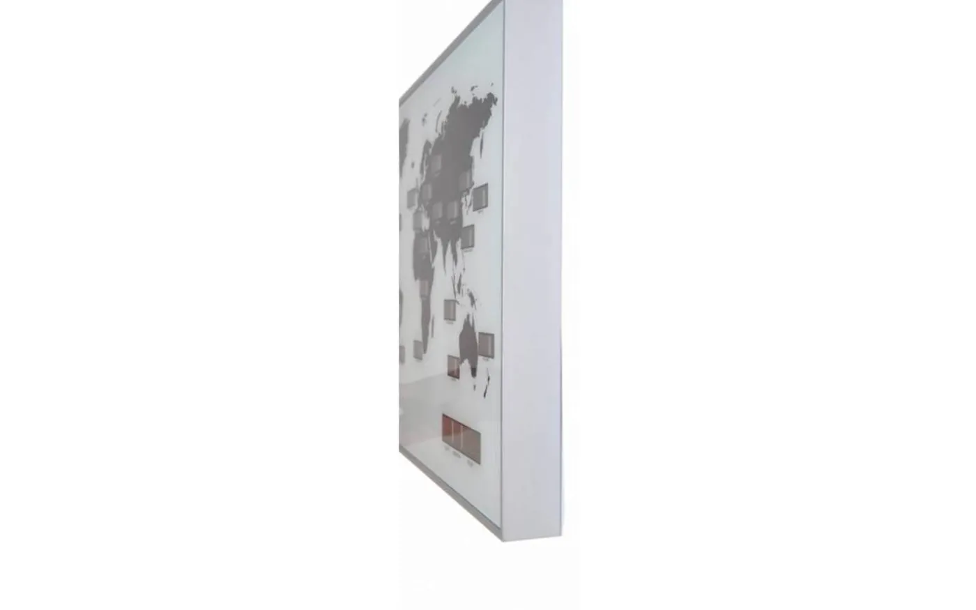 World Time Digit Väggklocka 55cm Aluminium