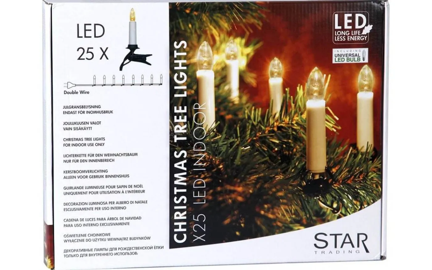 Xmas Julgransbelysning 25L LED Dubbelledad Inomhus