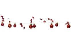 Star Trading X-mas Ljusslinga 90cm Röd* Batteri Julpynt Inomhus