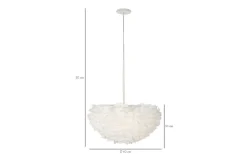 Mauro Ferretti Xtreme Taklampa Fjädrar 60cm Vit* Stora Taklampor Ø50-69 Cm