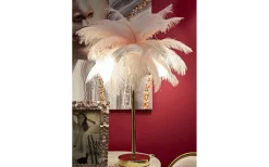 Bordslampor<Mauro Ferretti Yoga Bordslampa Palm 55cm Rosa/Guld
