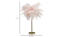 Bordslampor<Mauro Ferretti Yoga Bordslampa Palm 55cm Rosa/Guld