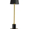 Dyberg Larsen Yoyo Uppladdningsbar Bordslampa 33cm LED 3000K 5,2W Svart/Mässing* Uppladdningsbara Lampor Inomhus|Bordslampor