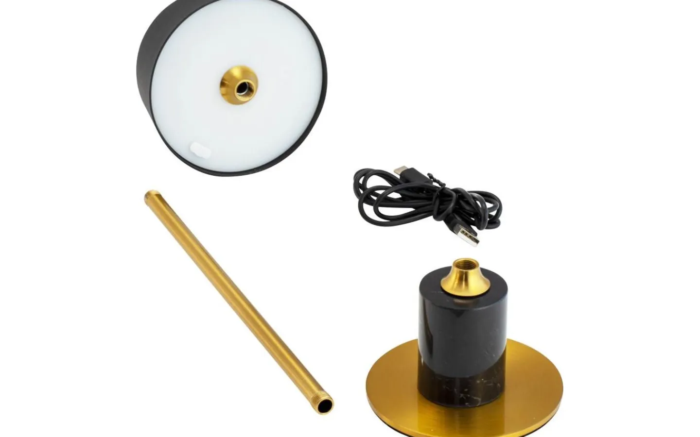 Dyberg Larsen Yoyo Uppladdningsbar Bordslampa 33cm LED 3000K 5,2W Svart/Mässing* Uppladdningsbara Lampor Inomhus|Bordslampor