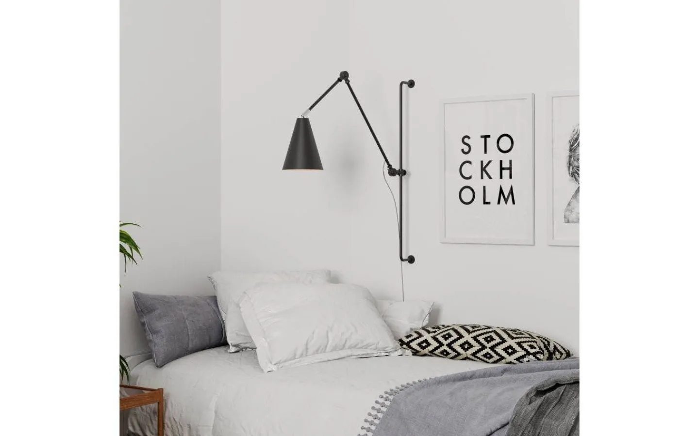 By Rydens Yukon Vägglampa 49cm Matt Svart* Läslampor