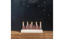 Batteridrivna Adventsljusstakar|Visa Alla Adventsljusstakar<Star Trading Yuletide Batteridriven Adventsljusstake 14,5cm Brun