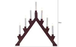 Zack Adventsljusstake 53cm Röd