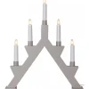 Zack Adventsljusstake Grå 41cm