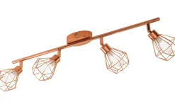 Avlånga Takspotlights|Takspot Med Minst 4 Lampor<Eglo Zapata Takspotlight 64cm G9 LED 3000K 4x3W Koppar