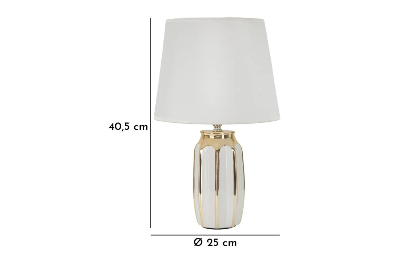 Mauro Ferretti Zenit Bordslampa 40,5cm Vit/Guld* Bordslampor