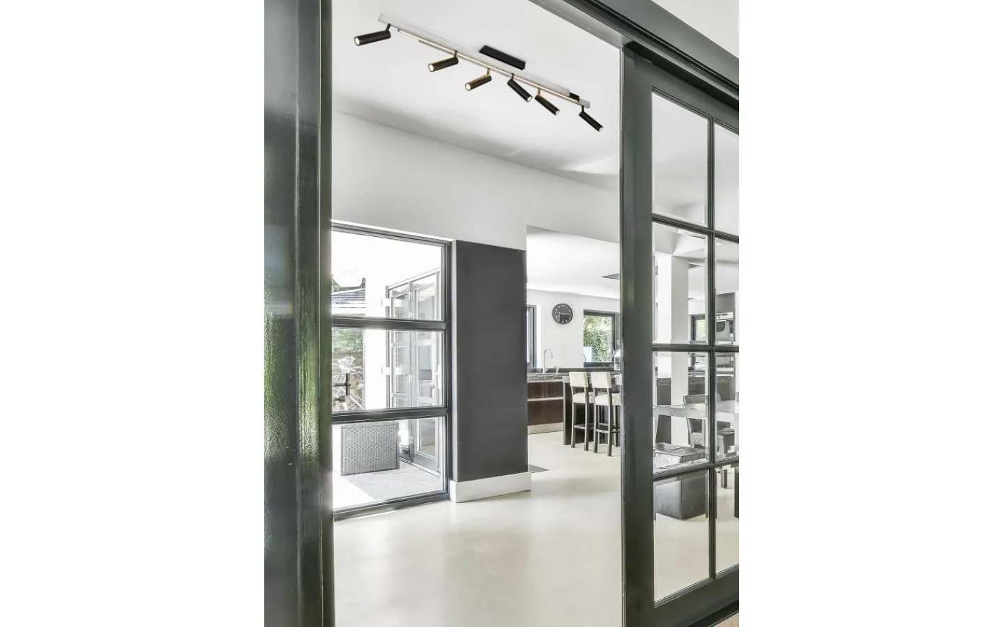 Trio Lighting Zeno Spotlight LED 6-delat borstat aluminium/mattsvart* Avlånga Takspotlights|Takspot Med Minst 4 Lampor