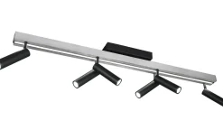 Trio Lighting Zeno Spotlight LED 6-delat borstat aluminium/mattsvart* Avlånga Takspotlights|Takspot Med Minst 4 Lampor