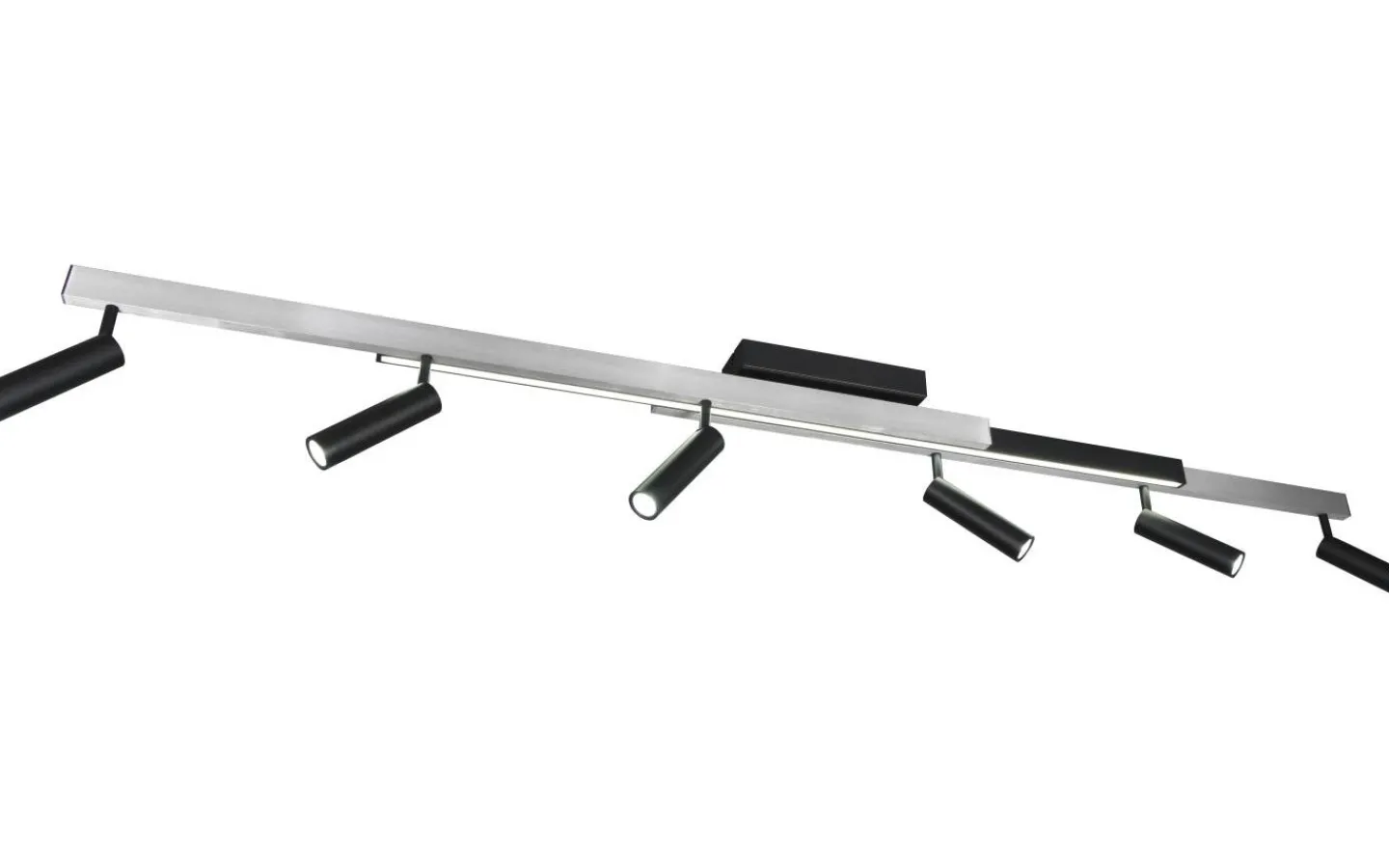 Trio Lighting Zeno Spotlight LED 6-delat borstat aluminium/mattsvart* Avlånga Takspotlights|Takspot Med Minst 4 Lampor