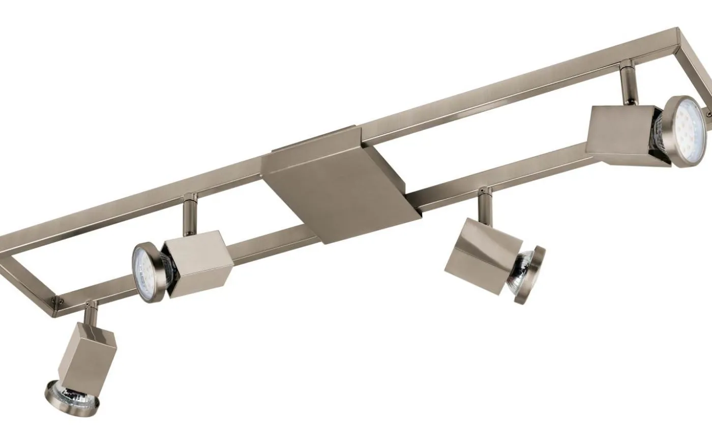 Zeraco Takspotlight 70cm GU10 LED 3000K 4x4,6W Nickel