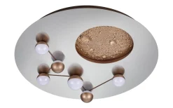 Trio Lighting Zodiac Plafond LED i borstat stål* Badrumslampor Tak