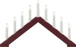 Visa Alla Adventsljusstakar|Adventsljusstakar 31-60 Cm<Konstsmide Zoe Adventsljusstake 9L Mörkröd 32cm