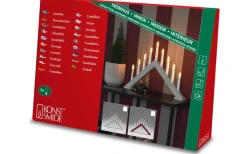 Visa Alla Adventsljusstakar|Adventsljusstakar 31-60 Cm<Konstsmide Zoe Adventsljusstake 9L Mörkröd 32cm