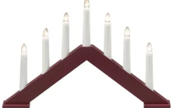 Visa Alla Adventsljusstakar|Adventsljusstakar 0-30 Cm<Konstsmide Zoe Adventsljusstake 7L Mörkröd 27cm