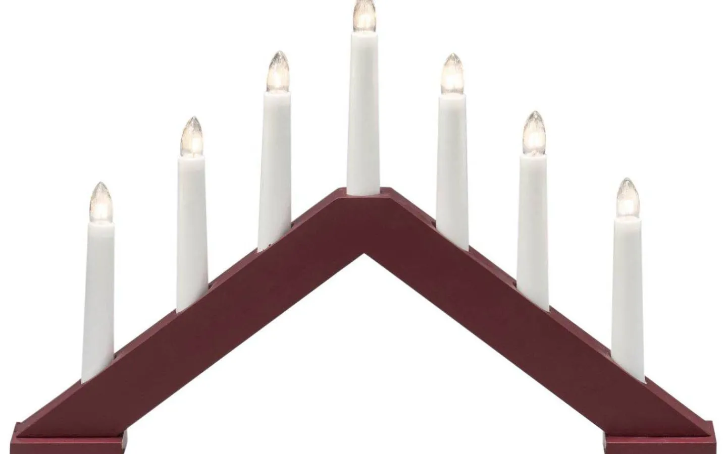 Visa Alla Adventsljusstakar|Adventsljusstakar 0-30 Cm<Konstsmide Zoe Adventsljusstake 7L Mörkröd 27cm