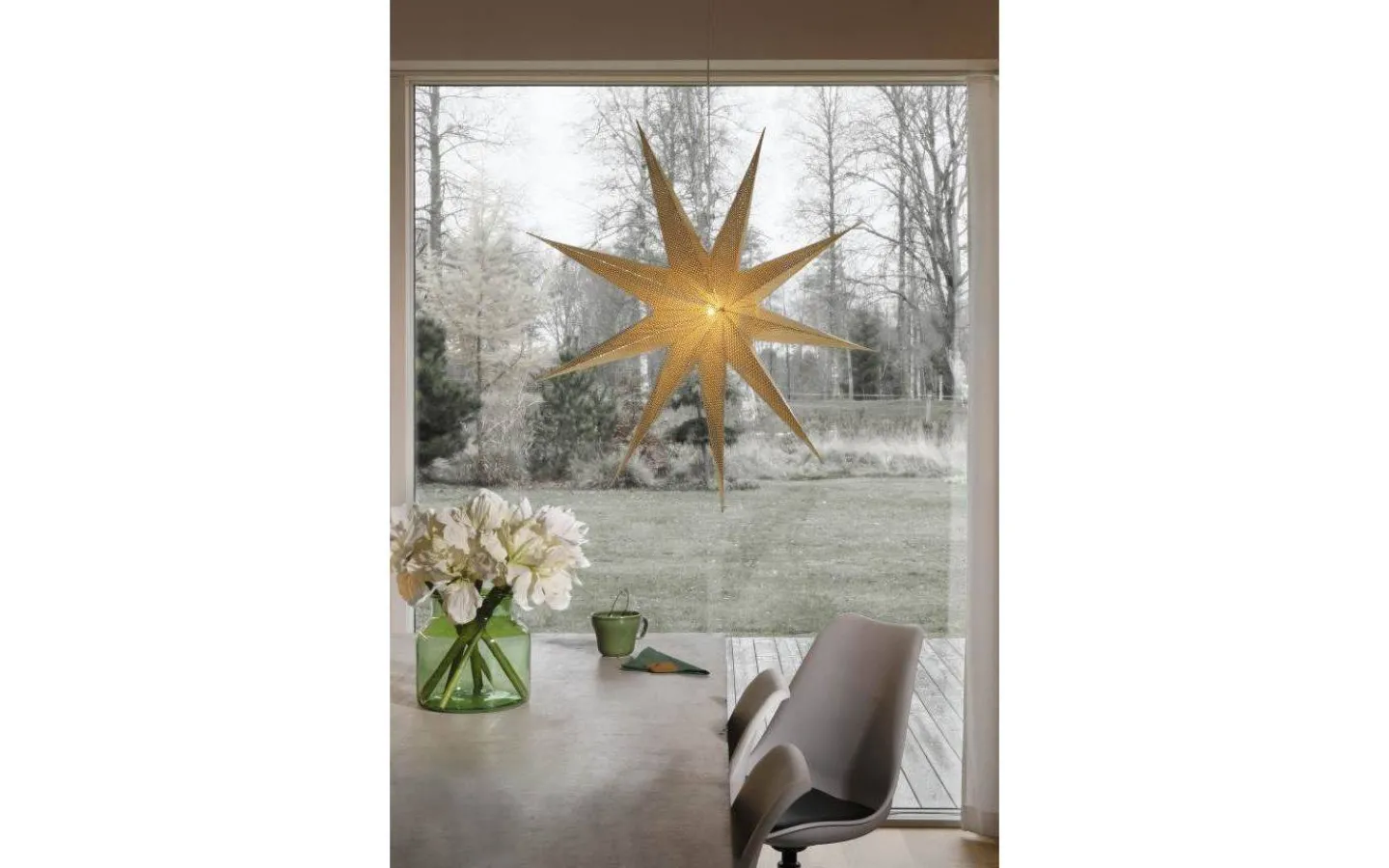 Konstsmide Zoe Julstjärna 115cm Mässing* Visa Alla Julstjärnor|Julstjärnor Med Sladd