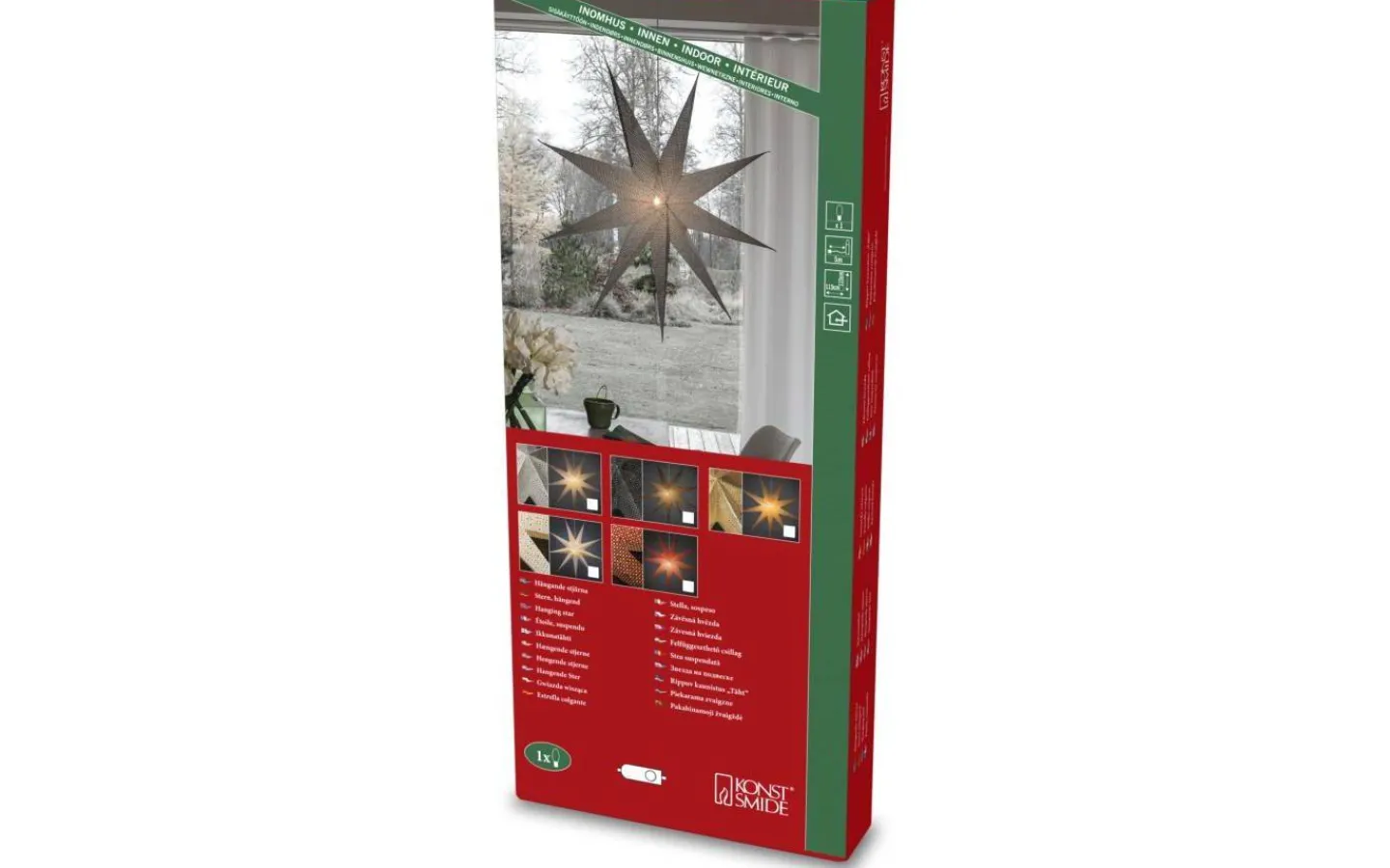 Konstsmide Zoe Julstjärna 115cm Mässing* Visa Alla Julstjärnor|Julstjärnor Med Sladd