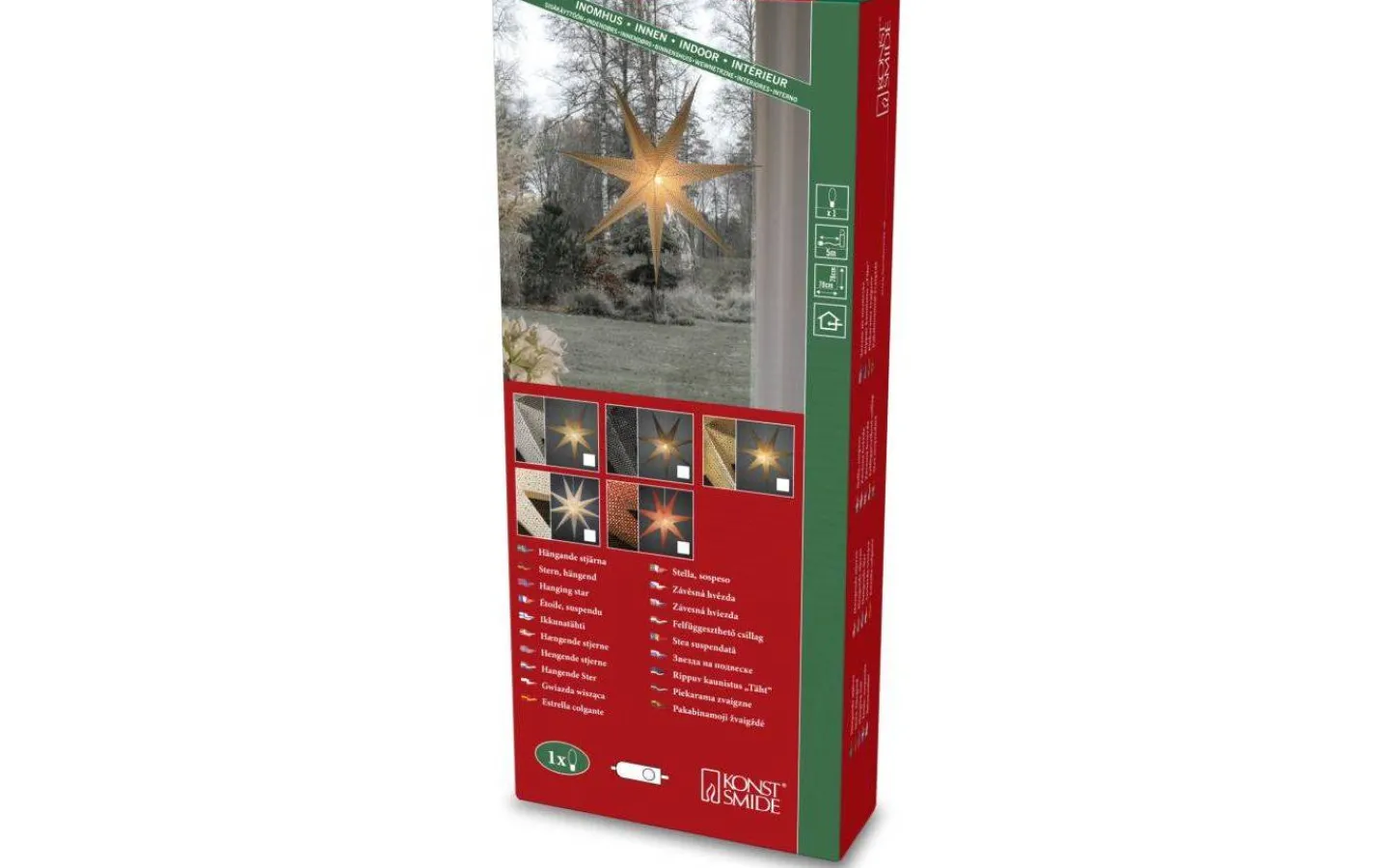 Konstsmide Zoe Julstjärna 78cm Mässing* Visa Alla Julstjärnor|Julstjärnor Med Sladd