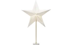 Zoe Julstjärna på Fot 71cm Silver/Mässing/Vit