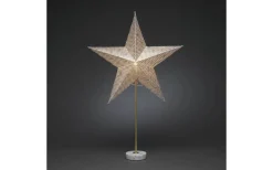 Zoe Julstjärna på Fot 71cm Silver/Mässing/Vit