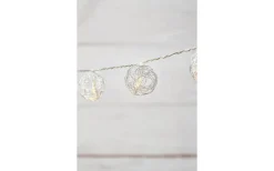 Zoo Batteridriven Ljusslinga 1,35m 10 Ljusbollar silver