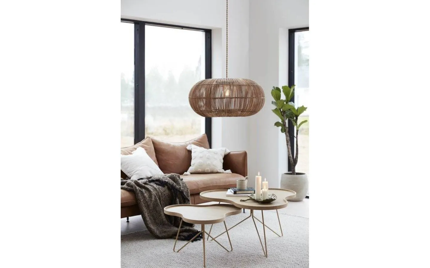 Vardagsrum|Stora Taklampor Ø50-69 Cm<PR Home Zuri Taklampa 61cm Natur