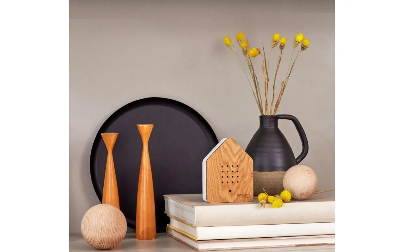 Zwitscherbox Speldosa Fågelkvitter Ek